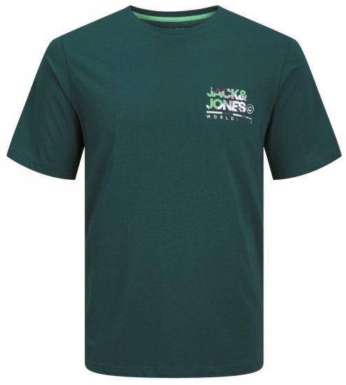 Jack & Jones JJLUKE T-Shirt Deep Teal - Trička - Trička nadměrné velikosti - 2XL-14XL