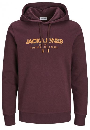 Jack & Jones JJALVIS Hoodie Vineyard Wine - Mikiny & mikiny s kapucí - Mikiny & Mikiny s kapucí 2XL-12XL