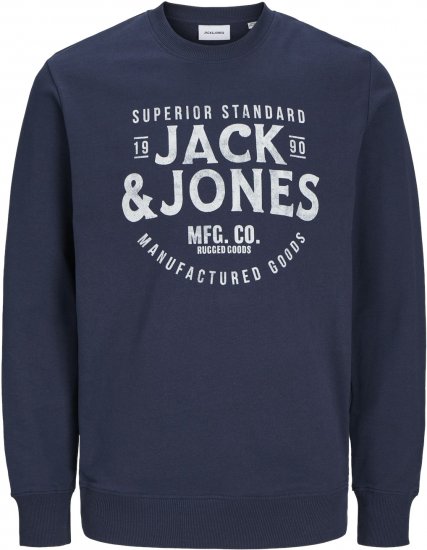 Jack & Jones JJJEANS Sweatshirt Navy Blazer - Mikiny & mikiny s kapucí - Mikiny & Mikiny s kapucí 2XL-12XL