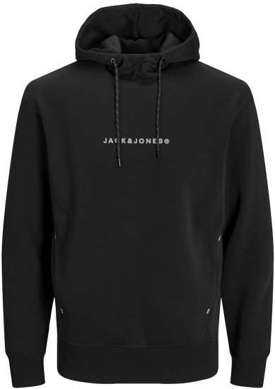 Jack & Jones TREE Hoodie Black - Mikiny & mikiny s kapucí - Mikiny & Mikiny s kapucí 2XL-12XL