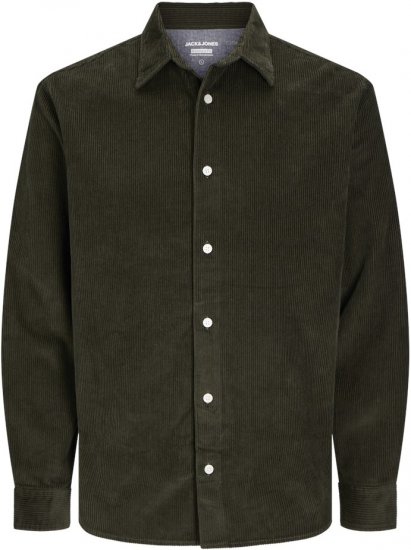 Jack & Jones CORDUROY Shirt Green - Košile - Košile 2XL-10XL