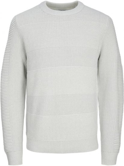 Jack & Jones HUGO Knitted Sweater White - Mikiny & mikiny s kapucí - Mikiny & Mikiny s kapucí 2XL-12XL