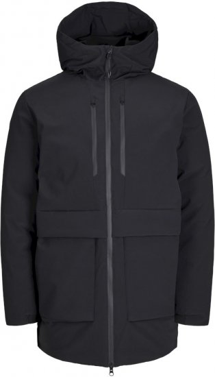 Jack & Jones CHARLIE Windproof Parka Black - Bundy - Bundy Nadměrné Velikosti - 2XL-8XL