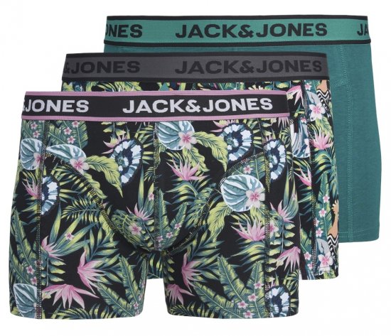 Jack & Jones JACDREW Trunks 3-Pack Multi-Colour - Spodní prádlo - Spodní Prádlo Nadměrné Velikosti 2XL-8XL