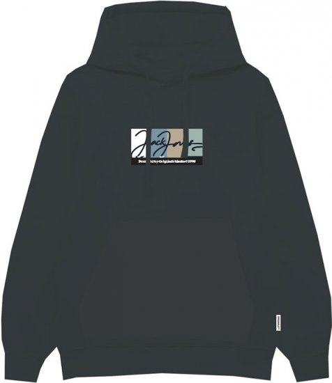 Jack & Jones PORTLAND Hoodie Grey - Mikiny & mikiny s kapucí - Mikiny & Mikiny s kapucí 2XL-12XL