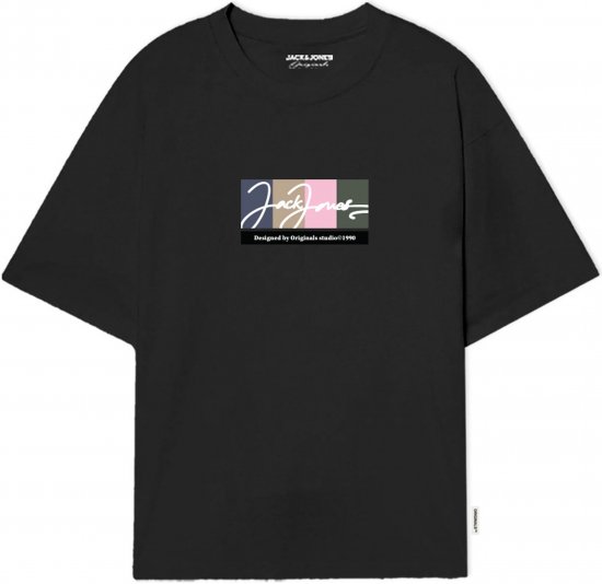 Jack & Jones Portland T-Shirt Black - Trička - Trička nadměrné velikosti - 2XL-14XL