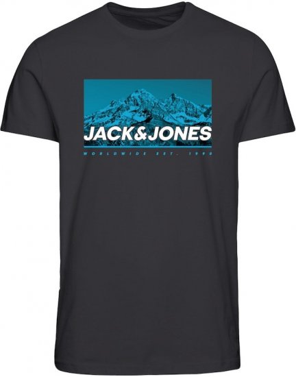 Jack & Jones Ray Photo T-Shirt Black - Trička - Trička nadměrné velikosti - 2XL-14XL