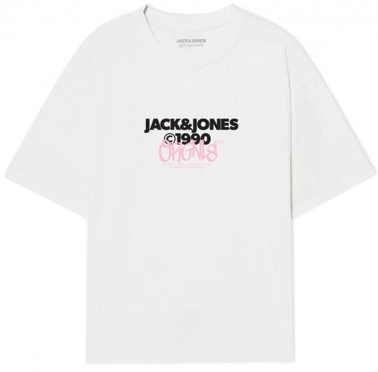 Jack & Jones JORBUSHWICK T-Shirt Bright White - Trička - Trička nadměrné velikosti - 2XL-14XL