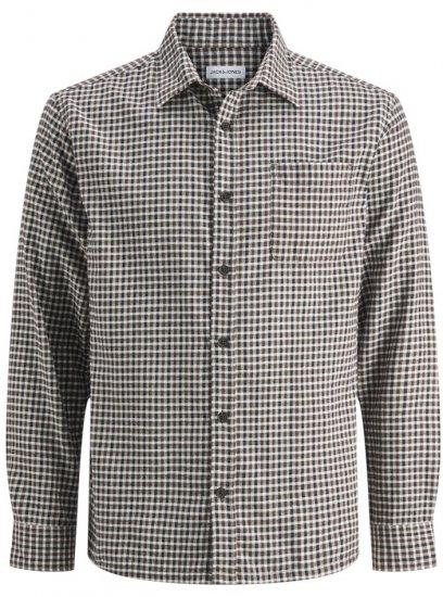 Jack & Jones Mini Check Long Sleeve Shirt Navy Blazer - Košile - Košile 2XL-10XL