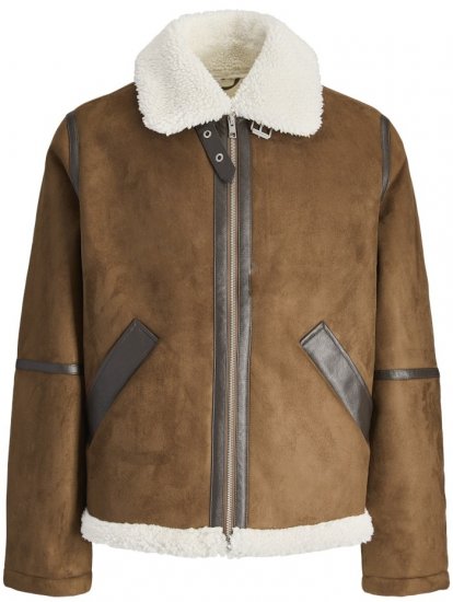 Jack & Jones Cole Aviator Jacket Cognac - Bundy - Bundy Nadměrné Velikosti - 2XL-8XL