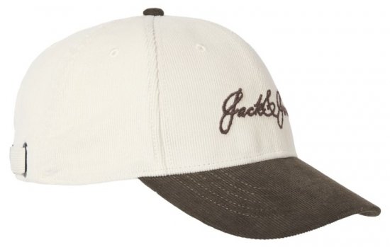 Jack & Jones Base Corduroy Cap Antique White - Doplňky - 