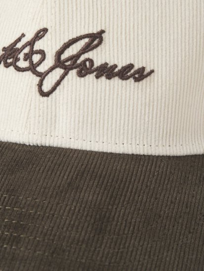 Jack & Jones Base Corduroy Cap Antique White - Doplňky - 