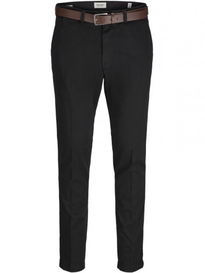 Jack & Jones Marco Franco Chino With Belt Black - Džíny & Kalhoty - Džíny a Kalhoty - W40-W70