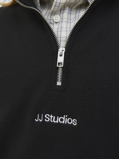 Jack & Jones Soho Half Zip Fleece Sweatshirt Black - Mikiny & mikiny s kapucí - Mikiny & Mikiny s kapucí 2XL-12XL