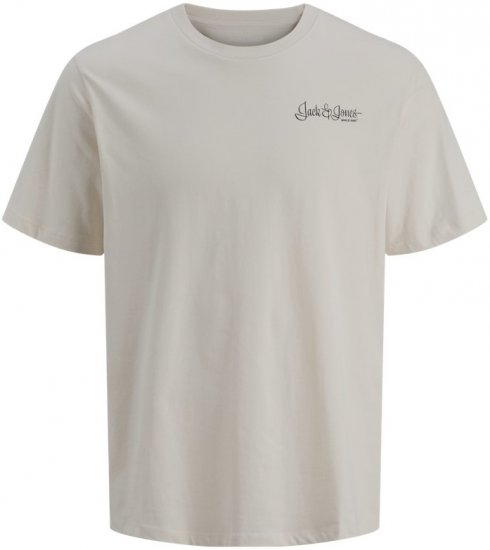 Jack & Jones Yuki Back Print Crew Neck T-Shirt Moonbeam - Trička - Trička nadměrné velikosti - 2XL-14XL