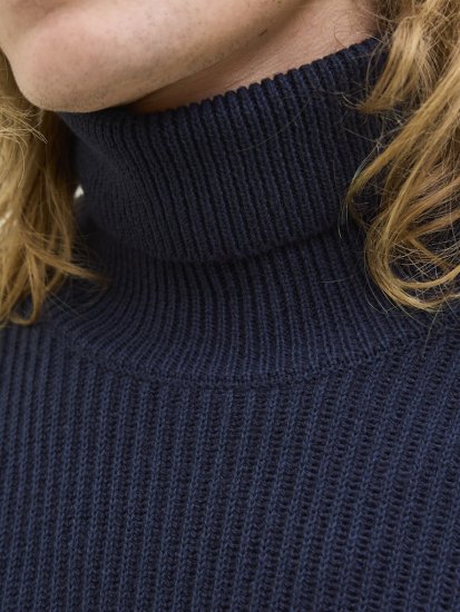 Jack & Jones Pannel Roll Neck Knit Pullover Sky Captain - Mikiny & mikiny s kapucí - Mikiny & Mikiny s kapucí 2XL-12XL