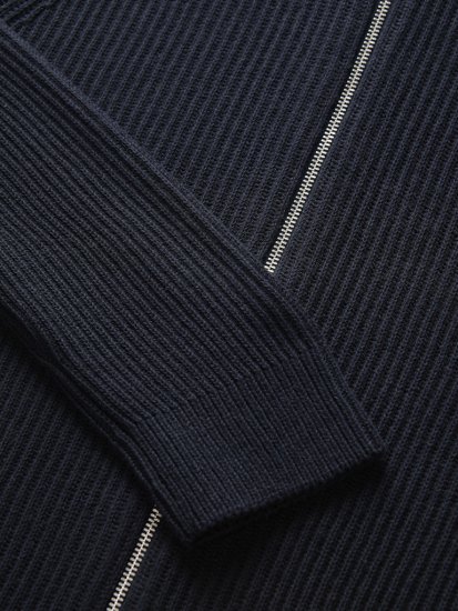 Jack & Jones Pannel Zip Knit Cardigan Sky Captain - Mikiny & mikiny s kapucí - Mikiny & Mikiny s kapucí 2XL-12XL