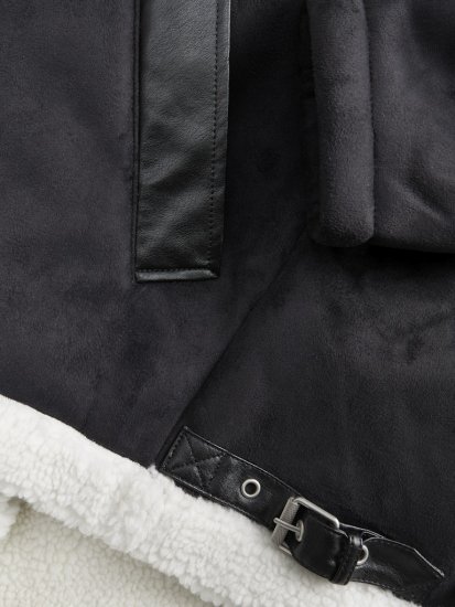 Jack & Jones Cole Aviator Jacket Black - Bundy - Bundy Nadměrné Velikosti - 2XL-8XL