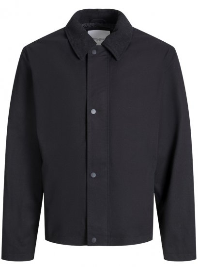 Jack & Jones Grady Worker Jacket Black - Bundy - Bundy Nadměrné Velikosti - 2XL-8XL