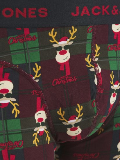 Jack & Jones Rudolph Trunks 3-Pack Dark Navy - Spodní prádlo - Spodní Prádlo Nadměrné Velikosti 2XL-8XL