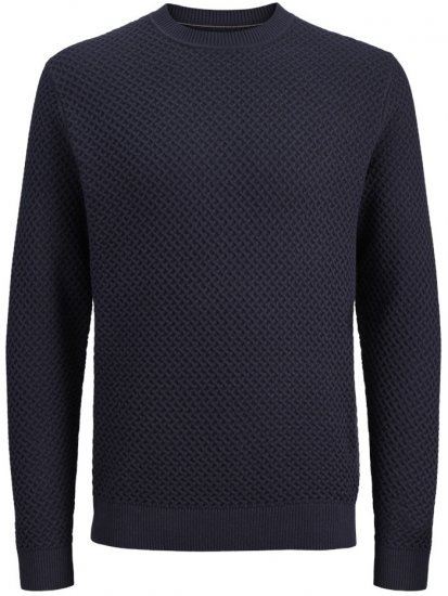 Jack & Jones Barkley Crew Neck Knitted Sweater Night Sky - Mikiny & Mikiny s kapucí - Mikiny & Mikiny s kapucí 2XL-12XL