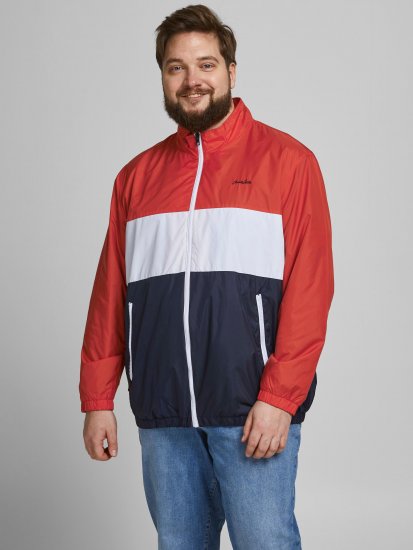 Jack & Jones Hunter Light Jacket Red - Bundy - Bundy Nadměrné Velikosti - 2XL-8XL