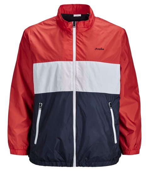 Jack & Jones Hunter Light Jacket Red - Bundy - Bundy Nadměrné Velikosti - 2XL-8XL