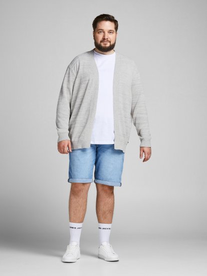 Jack & Jones Blasonic Knit Cardigans Egret - Mikiny & mikiny s kapucí - Mikiny & Mikiny s kapucí 2XL-12XL