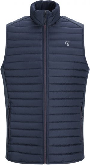Jack & Jones MULTI BODYWARMER With COLLAR Navy Blazer - Bundy - Bundy Nadměrné Velikosti - 2XL-8XL