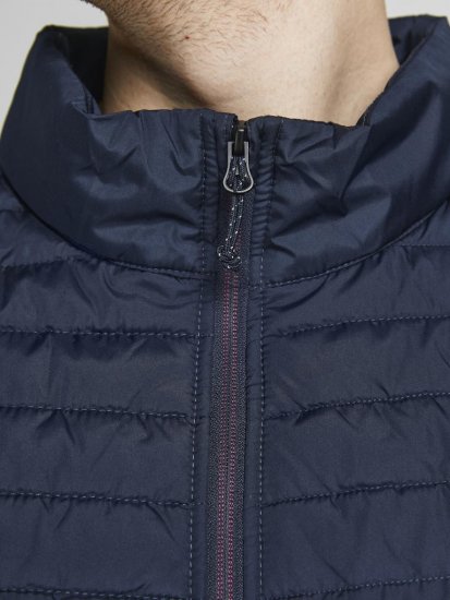 Jack & Jones MULTI BODYWARMER With COLLAR Navy Blazer - Bundy - Bundy Nadměrné Velikosti - 2XL-8XL
