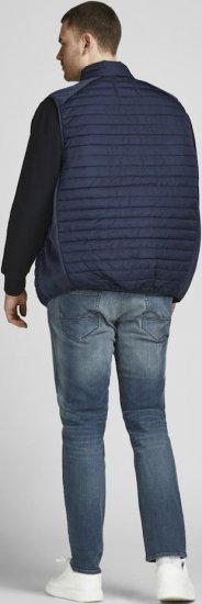 Jack & Jones MULTI BODYWARMER With COLLAR Navy Blazer - Bundy - Bundy Nadměrné Velikosti - 2XL-8XL