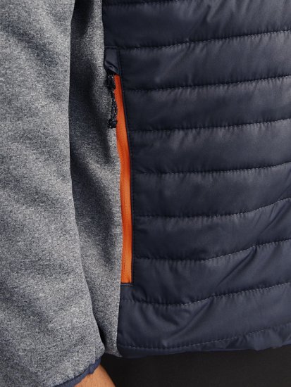 Jack & Jones MULTI QUILTED SET-IN Sleeves Jacket Grey Melange - Bundy - Bundy Nadměrné Velikosti - 2XL-8XL