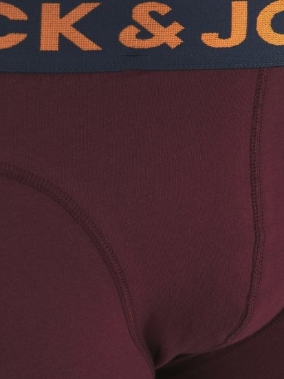 Jack & Jones LICHFIELD Trunks 3-Pack Burgundy - Spodní prádlo - Spodní Prádlo Nadměrné Velikosti 2XL-8XL