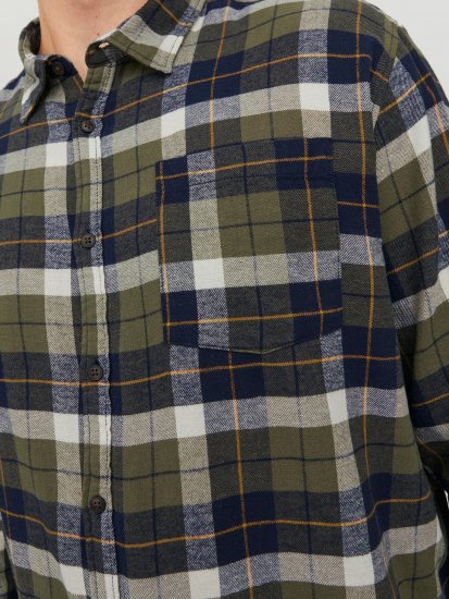 Jack & Jones JOROWEN CHECK COMFORT Shirt Olive - Košile - Košile 2XL-10XL