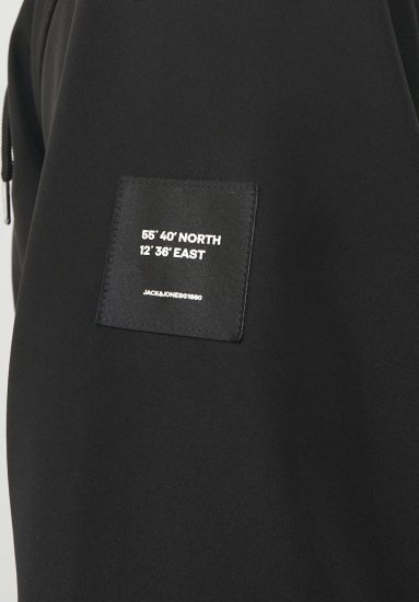 Jack & Jones BASIC Water-Resistant Softshell Jacket Black - Bundy - Bundy Nadměrné Velikosti - 2XL-8XL