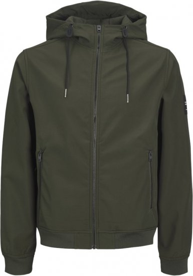 Jack & Jones BASIC Water-Resistant Softshell Jacket Green - Bundy - Bundy Nadměrné Velikosti - 2XL-8XL