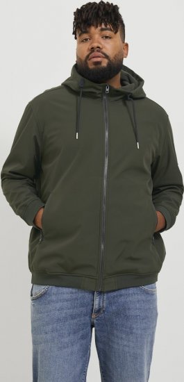 Jack & Jones BASIC Water-Resistant Softshell Jacket Green - Bundy - Bundy Nadměrné Velikosti - 2XL-8XL