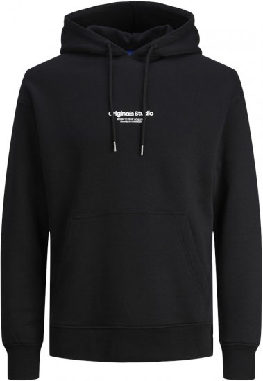 Jack & Jones ESTERBRO Hoodie Black - Mikiny & mikiny s kapucí - Mikiny & Mikiny s kapucí 2XL-12XL