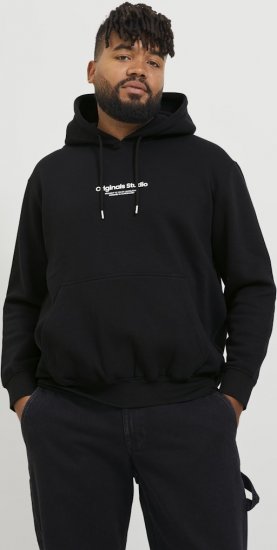 Jack & Jones ESTERBRO Hoodie Black - Mikiny & mikiny s kapucí - Mikiny & Mikiny s kapucí 2XL-12XL