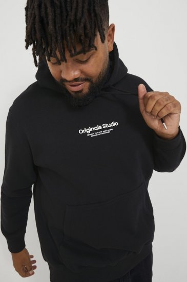 Jack & Jones ESTERBRO Hoodie Black - Mikiny & mikiny s kapucí - Mikiny & Mikiny s kapucí 2XL-12XL