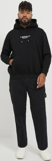 Jack & Jones ESTERBRO Hoodie Black - Mikiny & mikiny s kapucí - Mikiny & Mikiny s kapucí 2XL-12XL