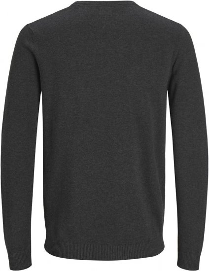 Jack & Jones BASIC Knitted Sweater Dark Grey Melange - Mikiny & mikiny s kapucí - Mikiny & Mikiny s kapucí 2XL-12XL