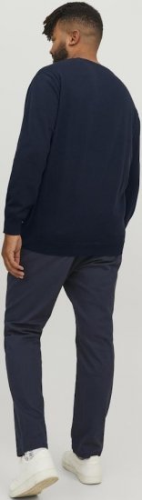 Jack & Jones BASIC Knitted Sweater Navy Blazer - Mikiny & mikiny s kapucí - Mikiny & Mikiny s kapucí 2XL-12XL