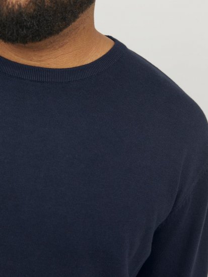 Jack & Jones BASIC Knitted Sweater Navy Blazer - Mikiny & mikiny s kapucí - Mikiny & Mikiny s kapucí 2XL-12XL