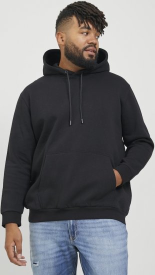 Jack & Jones BRADLEY Hoodie Black - Mikiny & mikiny s kapucí - Mikiny & Mikiny s kapucí 2XL-12XL