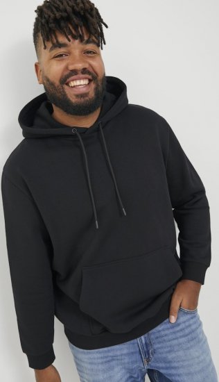 Jack & Jones BRADLEY Hoodie Black - Mikiny & mikiny s kapucí - Mikiny & Mikiny s kapucí 2XL-12XL
