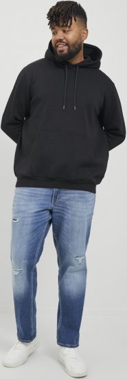 Jack & Jones BRADLEY Hoodie Black - Mikiny & mikiny s kapucí - Mikiny & Mikiny s kapucí 2XL-12XL