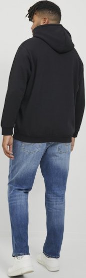 Jack & Jones BRADLEY Hoodie Black - Mikiny & mikiny s kapucí - Mikiny & Mikiny s kapucí 2XL-12XL
