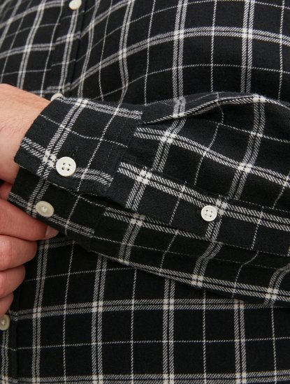 Jack & Jones JORCOZY FLANNEL CHECK SHIRT LS Black - Košile - Košile 2XL-10XL