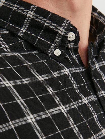 Jack & Jones JORCOZY FLANNEL CHECK SHIRT LS Black - Košile - Košile 2XL-10XL